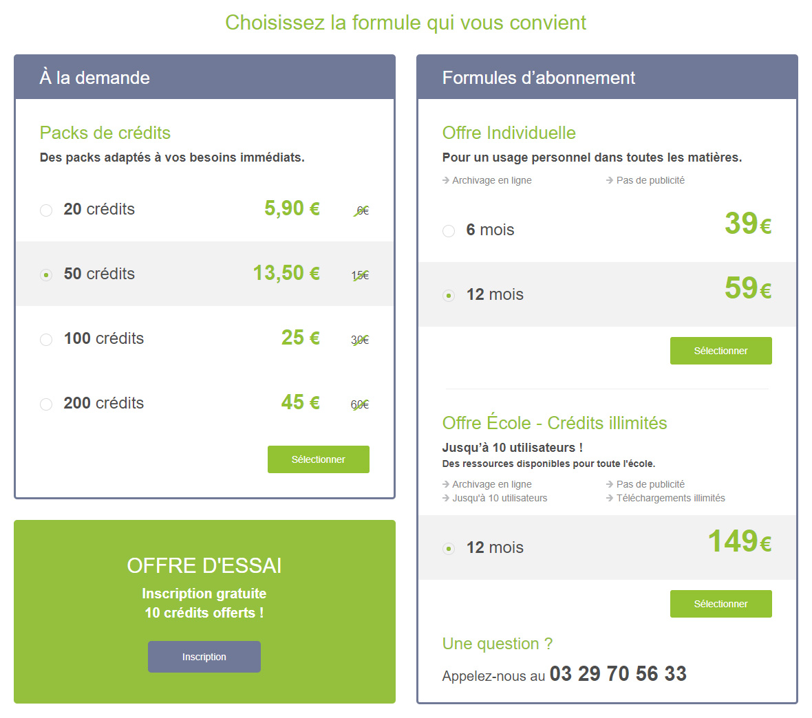 Les formules du site fichespedagogiques.com.