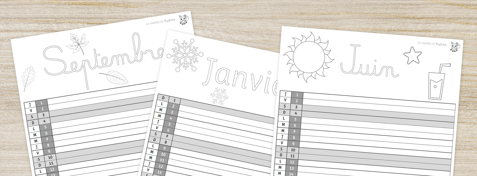 Un Calendrier Mensuel à Colorier 2022 2023 La Tanière De Kyban