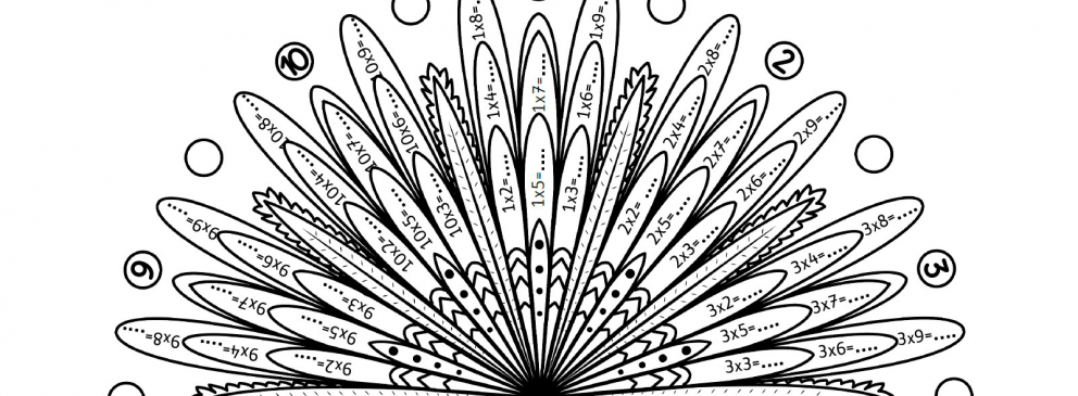 Mes mandalas des tables de multiplication  La tanière de Kyban